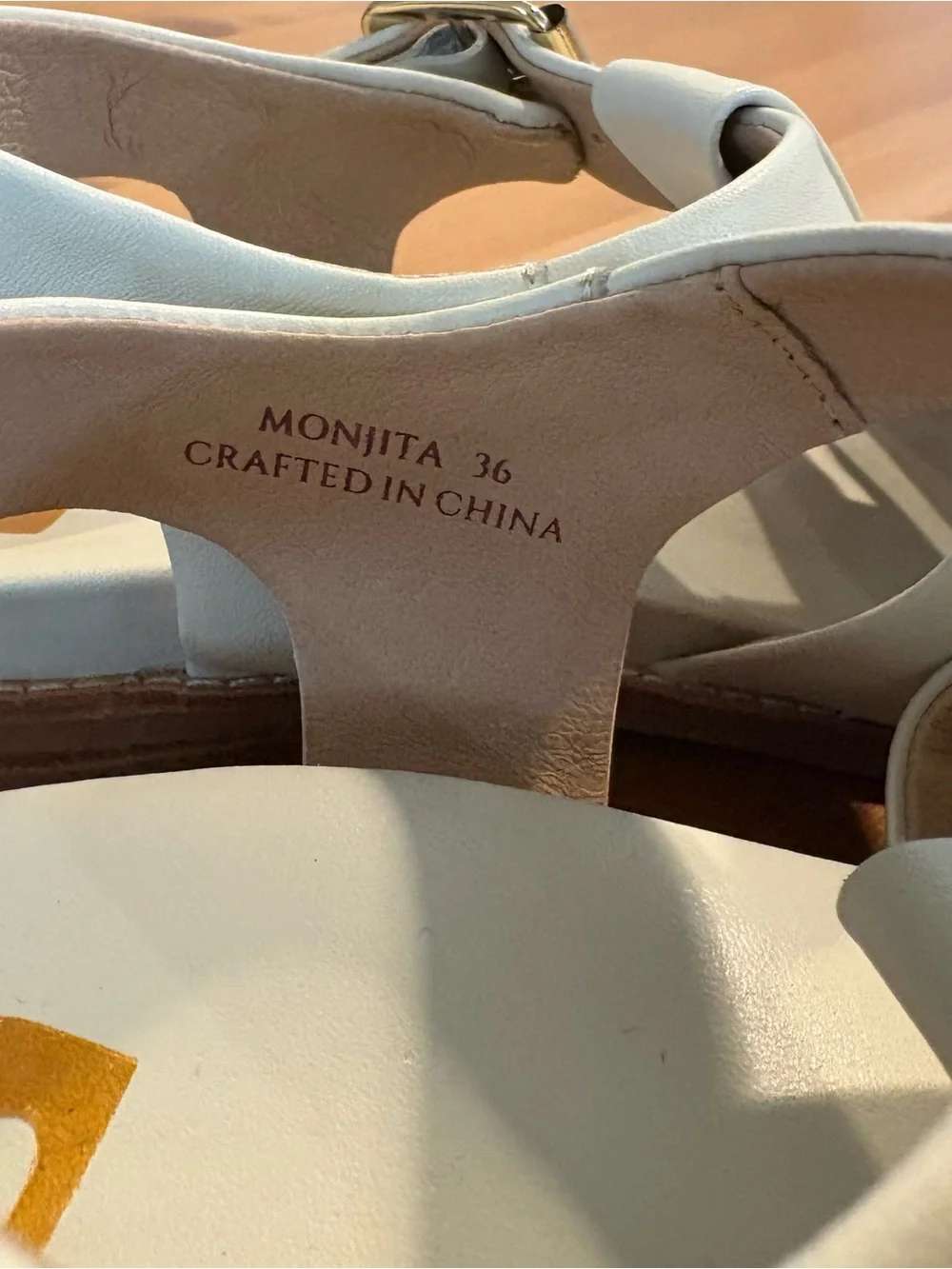 Bared Footwear Monjita Fisherman Sandal White Leather Size 36 NWOT Women's Shoes